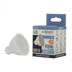 ECOLight LED izzó reflektor MR16 GU5.3 5W 400lm 6500K Hideg 12V Ecolight (ECOLED004E)