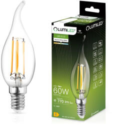 Lumileds LED láng izzó BA35 E14 7W 770lm 4000K semleges 360°-os izzószál LUMILED (LEDZARMI205)