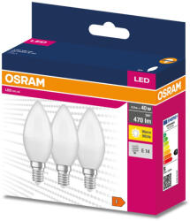 OSRAM 3db LED izzó E14 B35 4.9W = 40W 470lm 2700K OSRAM (4058075385160)