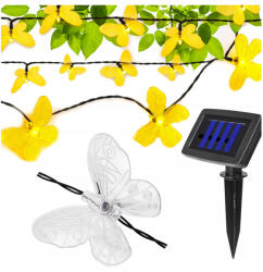 Masterled Napelemes LED girland fényfüzér 20LED 30lm 3000K Melegfényű Pillangó IP44 5.8m Masterled (LVTSOL0552)