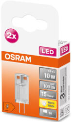 OSRAM LED G4 KAPSZULÁS izzó 0, 9W = 10W 100lm 2700K 320° OSRAM 2CSOMAG (4058075449770)