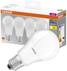 OSRAM 4db LED izzó E27 A60 11W = 75W 1055lm 2700K 300° OSRAM (4058075184992)