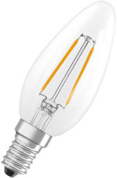 OSRAM LED izzó B35 E14 gyertya 1.8W = 25W 2700K 250lm Meleg 300° Izzószálas STAR CLASSIC Osram (4099854466779)
