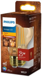 Philips LED izzó E27 A60 3.1W = 25W 250lm 1800K meleg izzószál borostyán PHILIPS (8720169191433)