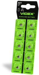 Videx Alkáli gombelem lapos 14mAh AG1/LR621 Videx bliszter 10 db (VIDBAT310)