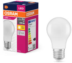 OSRAM LED izzó A60 E27 4, 9 W = 40 W 470 lm 2700 K Meleg 150° VALUE CLASSIC Osram (4099854109652)