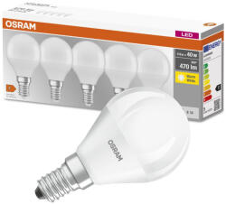 OSRAM 5PAK LED izzó E14 P45 5W = 40W 470lm 2700K OSRAM (4058075152731)