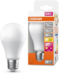 OSRAM LED izzó A60 E27 10W = 75W 1055lm 2700K Meleg 200° Mozgás- és alkonyérzékelővel CLASSIC Osram (4099854040122)
