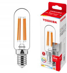 Toshiba LED izzó E14 T25 4, 5W = 40W 470lm 2700K meleg izzószál TOSHIBA (TOSLIG2140)