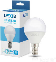 Kobi LED izzó E14 9W gömb alakú 806lm 6500K Hideg 180° LED2B Kobi (KOBZAR1270)