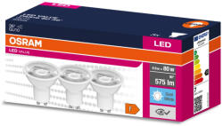 OSRAM 3PAK LED izzó GU10 6.9W = 80W 575lm 4000K semleges 36° OSRAM ÉRTÉK (4058075497658)