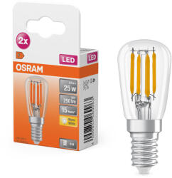 OSRAM 2x LED izzó T26 cső alakú E14 2.8W = 25W 250lm 2700K Meleg 300° SPECIAL Osram (4099854069963)