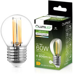 Lumileds E27 P45 LED izzó Izzószál 7W = 60W 770lm 4000K Semleges 360° LUMILED (LEDZARMI320)