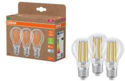 OSRAM 3x LED izzó A60 E27 7.2W = 100W 4000K 1521lm Semleges 320° Izzószálas KLASSZIKUS ENERGIAHATÉKONYSÁG Osram (4099854348075)
