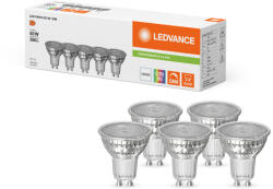 OSRAM 5x LED izzó PAR16 GU10 4, 5W = 50W 350lm 4000K Semleges Fehér 36°-ban FÉNYÉRHETŐ LEDVANCE (4099854045486)