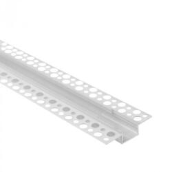 Ecolight LED alumínium profil gipszkartonhoz REGIPS széles süllyesztett fehér 2m átlátszó borítással LED szalagokhoz + végzárókkal GPS Ecolight sorozat (ECOPRO0630P)