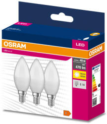 OSRAM 3dbLED izzó E14 B35 4.9W = 40W 470lm 3000K 220° OSRAM (4058075628076)