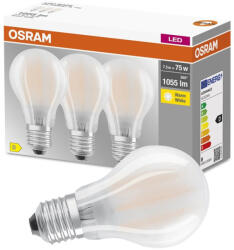 OSRAM 3db LED izzó E27 A60 7, 5W = 75W 1055lm 2700K 300°-os izzószál OSRAM (4058075592490)