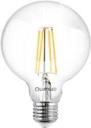 Lumileds LED dekoratív gömbizzó E27 G125 7W = 60W 806lm 3000K meleg 360°-os izzószál LUMILED gömb (LEDZARMI600)