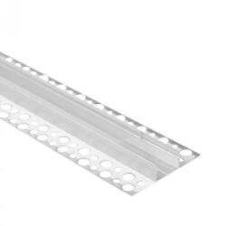 Ecolight LED alumínium profil gipszkartonhoz REGIPS széles, eloxált csempéhez való alátét 1m átlátszó borítással LED szalagokhoz + végzárókkal GNS Ecolight sorozat (ECOPRO0655P)