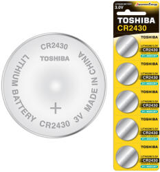 Toshiba speciális akkumulátorok Lithium CR 2430 3V buborékfólia 5 db (TOSBAT0620)