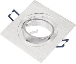 idealed HALOGÉN lámpatest, süllyesztett, mozgatható, négyzetes, ezüst, szálcsiszolt, GU10 (IDEAOPR0550)