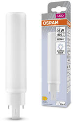 OSRAM LED fénycső, egyoldalas, G24q-3, 10W = 26W, 1100lm, 4000K, 120°, semleges, DULUX LED D/E HF és AC, Osram (4058075559196)