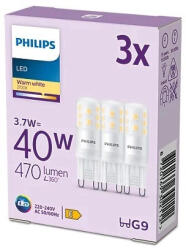 Philips 3x LED izzó G9 KAPSZULA 3.7W = 40W 470lm 2700K Meleg PHILIPS (8720169302112)