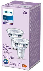 Philips 2x LED izzó készlet GU10 Spotlámpa 4.6W = 50W 390lm 4000K semleges PHILIPS (8719514452480)