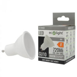 ECOLight LED izzó spotlámpa GU10 8W 720lm 4000K semleges Ecolight (ECOLED1040)