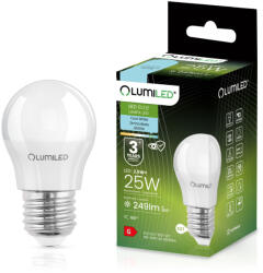 Lumileds E27 P40 LED izzó 2.5W = 25W 249lm 6500K Hideg 180° LUMILED (LUMLEDH0001F)