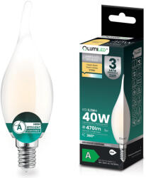 Lumileds LED izzó E14 gyertya BA35 2.2W 470lm = 40W 2700K Meleg 360° izzószál A osztályú LUMILED (LUMLEDG0912)