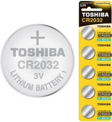 Toshiba speciális akkumulátorok Lithium CR 2032 3V buborékfólia 5 db (TOSBAT0615)