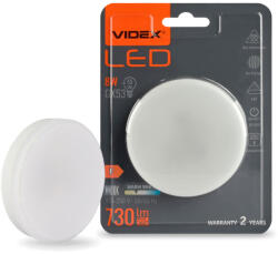 Videx GX53 LED izzó spotlámpa 8W = 55W 730lm 3000K meleg 140° Videx (VIDLED1470)