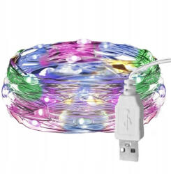 Masterled LED karácsonyi dekorációs füzér RGB 100LED USB A 10m Masterled (LVTAKC0264)