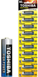 Toshiba NAGYTELJESÍTMÉNY LR6 AA 1.5V MATRICRA alkáli elemek 10db (TOSBAT0155)