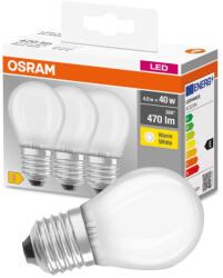 OSRAM 3db LED izzó E27 P45 4W = 40W 470lm 2700K 300° OSRAM (4058075113022)