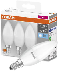 OSRAM 3dbLED izzó E14 B35 5W = 40W 470lm 4000K semleges OSRAM (4058075429680)