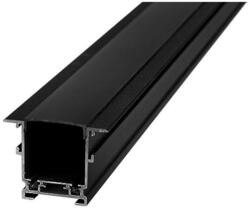 Masterled Mágneses sín, süllyesztett, középponttal, 48V, matt fekete, 2m, Luxo Masterled (LVTSZY5110)