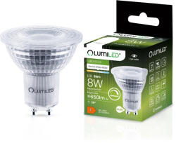 Lumileds GU10 LED izzó 8W = 80W 650lm 4000K Semleges Reflektor 36°-ban szabályozható Lumiled (LUMLEDF1128)