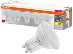 OSRAM 5PAK GU10 LED izzó 4.3W = 50W 350lm 2700K meleg 120° OSRAM alap (4058075466579)