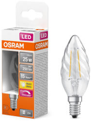 OSRAM LED izzó BW35 gyertya E14 2.8W = 25W 250lm 2700K Meleg 300° Szabályozható Retrofit Filament CLASSIC Osram (4058075839823)