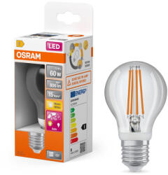 OSRAM LED izzó A60 E27 7.3W = 60W 806lm 2700K Meleg 320° Mozgás- és alkonyérzékelővel CLASSIC Osram (4099854235726)