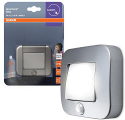 OSRAM Elemmel működő LED lépcsővilágítás mozgás- és alkonyérzékelővel 0.25W 4000K semleges 14lm ezüst IP54 NIGHTLUX Osram (4099854530852)