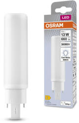 OSRAM LED fénycső, egyoldalas, G24q-1, 6W = 13W, 660lm, 4000K, semleges, 120°, DULUX LED D/E HF és AC, Osram (4058075559103)