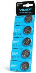 Videx Lítium elem nagy gomb 3V 290mAh 5 db VIDEX (VIDBAT0200)