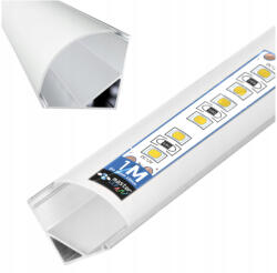 Masterled LED szalagprofil, ferde, ezüst eloxált, 1m Masterled (LVTPRO0104)