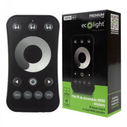 Ecolight RF érintős távirányító mono színes vezérlőkhöz MONO V1 és V1-L 1 zónás fekete fényerőszabályzó R6-1 Ecolight (ECOAKC0512)