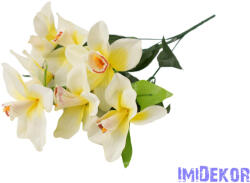  Orchidea 7 ágú selyemvirág csokor 45 cm - Krém