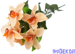  Orchidea 7 ágú selyemvirág csokor 45 cm - Barack